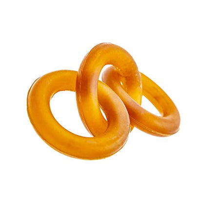 Fuzzy Puppy Dog Toys for Aggressive Chewers: All-Natural Rubber, Durable Dog Chew Toy, Great Teething Toys for Puppies | Three Ring Circus (FP-Toy01) - style: Three Rings