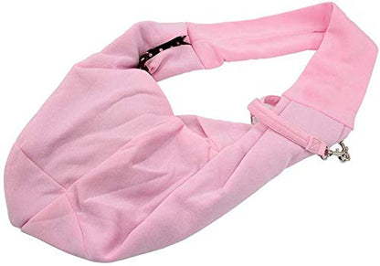 Pet Sling Carrier Bag Travel Tote for Cats Dogs, Up to 16 lbs (Pink) - color: Pink