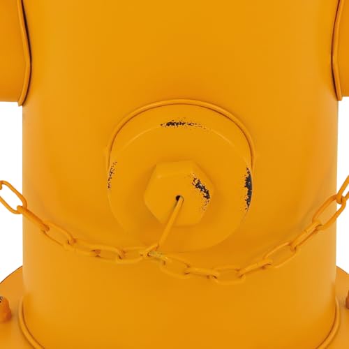 Retro Fire Hydrant Trash Can - 1.3 Gallon Metal Garbage Bin with Foot Pedal & Removable Inner Bucket, Heavy-Duty Indoor/Outdoor Waste Can for Garden, Patio, Park, Kitchen and Dog Waste, Yellow - color: Yellow
