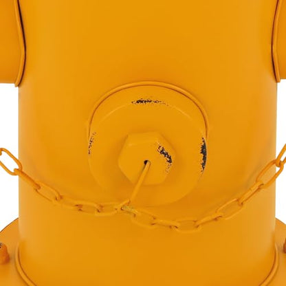 Retro Fire Hydrant Trash Can - 1.3 Gallon Metal Garbage Bin with Foot Pedal & Removable Inner Bucket, Heavy-Duty Indoor/Outdoor Waste Can for Garden, Patio, Park, Kitchen and Dog Waste, Yellow - color: Yellow