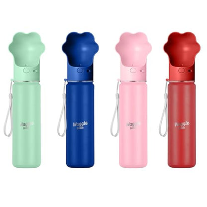 Stainless Steel Dog Travel Water Bottle, Vacuum Insulated Portable Dog Water Dispenser, Large Bottle with Drink Cup On The Go, Outdoor Walking, Hiking, Travel (Cobalt, 22oz) - color: Cobalt