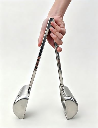 13.5" Stainless Steel Metal Pooper Scooper for Small Dog | Heavy Duty, Very Easy to Use, One-Hand Operation, For Yard & Outdoor Walks, Works on Grass, Gravel, Concrete - color: Metallic Silver