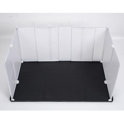 Litter Box Splash Guard, Litter Box Pee Shields for Dogs, Easy to Clean Indoor Dog Fence with Puppy Pee Pad Holder Tray Fits