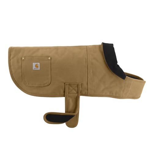 Carhartt Firm Duck Insulated Dog Chore Coat, Durable Weather Resistant Jacket for Cold and Windy Conditions, Carhartt Brown, Medium - color: Carhartt Brown, size: Medium