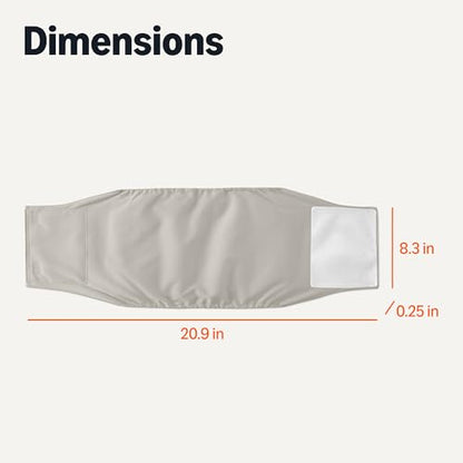 Amazon Basics Washable Highly Absorbent Machine Washable Male Dog Diapers, Large Size, Black, Grey, Silver, 3 Pack - size: L