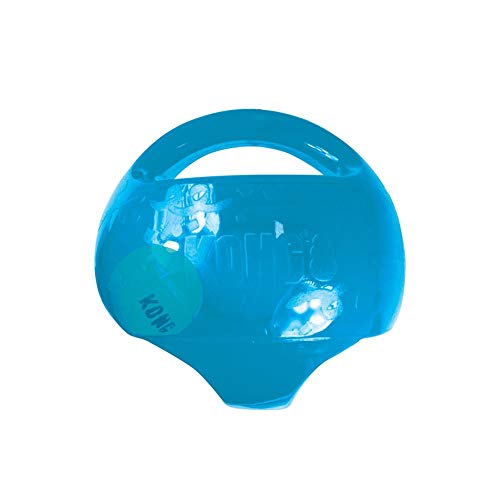 KONG Jumbler Ball - Interactive Toy for Dog & Puppy Playtime - Fetch Toy with Tennis Ball - Dog Supplies for Engaging Play - for Medium/Large Dogs - Assorted Colors - size: Medium