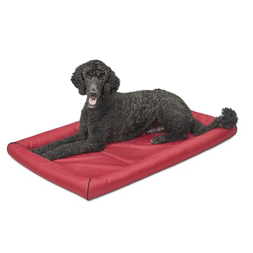 MidWest Homes for Pets Water Repellant Easy Wipe Clean Ultra-Rugged MAXX Dog Beds, Super Durable Dog Bed Designed to Fit 48-inch Dog Crates, Features Slip Resistant Bottom, Part 40548-RD, Red - color: Red, size: 48 Inch