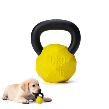 MECOOL Indestructible Dog Toy for Aggressive Chewers - Heavy Duty Chew Ring with Durable Nylon and Treat Dispenser Rubber Base, Interactive Food Puzzle Dog Chew Toy,Medium Yellow for Puppy - size: S Yellow