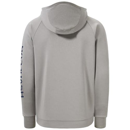 BASSDASH Men’s Fishing Fleece Hoodie with Neck Gaiter Water Resistant Performance Hunting Sweatshirt FS18M - color: Light Heather Grey, size: 4X-Large