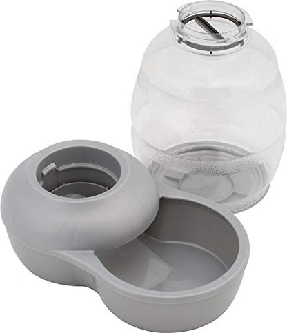 Petmate Replendish Gravity Feeder for Cats and Dogs, 4 Sizes Available, Mason Silver, 18 lb (24497) - color: Green, size: 18 LB