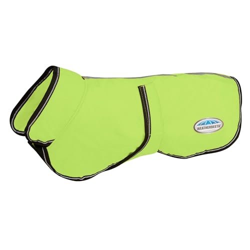 WeatherBeeta ComFiTec Reflective Parka 300D Deluxe Dog Coat, Yellow, 12" - color: Yellow, size: 12"