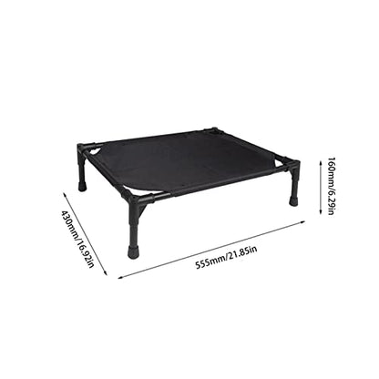 Dog Travel Cot, Elevated Dog Cot with Canopy, Travel Outdoor Camping Dog Bed with Washable Pad, Folding Outdoor Raised Elevated Cooling Dog Cot Beds for Small Dogs - color: pet camp bed