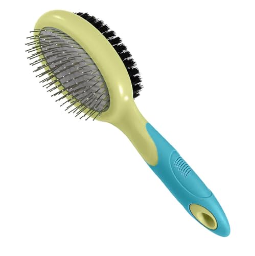 Dog and Cat Professional Oval Grooming Pin Brushes Choose Size Style and Type All Have Ergonomic Handles (9" Dual Side Firm Pin) - size: 9" Dual Side Firm Pin