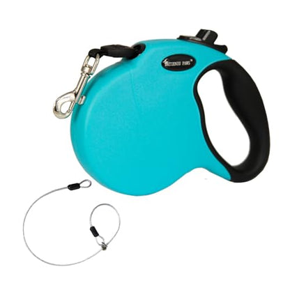 13FT Retractable Dog Leash for Small Dogs up to 22lbs with Chew Proof Steel Wire Extender, Lightweight, Durable & Safe Walking Solution Blue S - color: Blue, size: Small