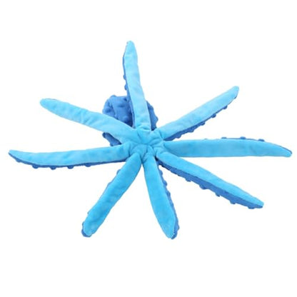 Octopus Dog Toy, Stuffing Free Octopus Dog Toy, Squeaky & Crinkle Plush for Aggressive Chewers Dogs, for Interactive Play, Teething & Anxiety Relief (Blue) - color: blue