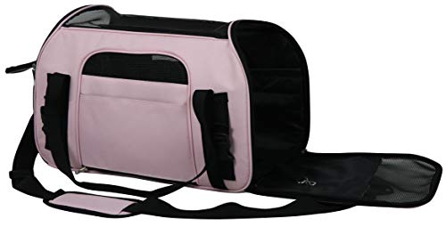 EliteField Soft Pet Carrier (3 Year Warranty, Airline Approved) Soft Sided Dog Puppy Cat Carrier Travel Bag (X-Large: 21" L x 12" W x 13" H, Pink) - color: Pink, size: 21.0"L x 12.0"W x 13.0"H