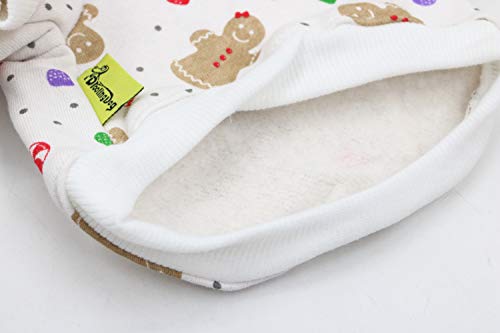 Pet Dog Christmas Hoodies Fleece Shirt Puppy Clothes for Small Dogs, Small - color: Gingerbread, size: Small (3.3-5.5lb)