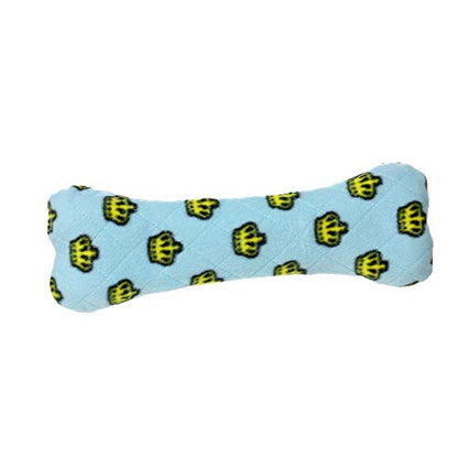 MIGHTY- No Stuff Bone-Blue– Squeaky Plastic Core. 2-in-1 Toy. Made Durable & Floats, Strong & Tough. Interactive Play Dog Toy (Tug, Toss & Fetch) - color: Blue