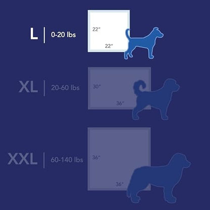Scott Pet Guard Advanced Dog Pads - Large - 22" x 22" - 50 Pack of Pet Pads - size: Large 50 Pack