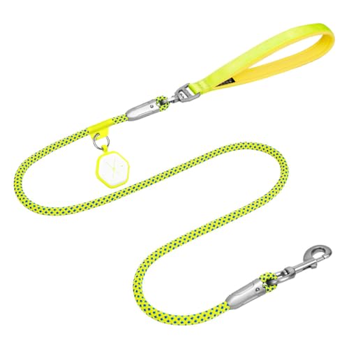 Dog Leash,Heavy Duty Dog Rope Lead with Soft Neoprene Padded Handle & 360° Swivel Clip for Medium Large Dogs (0.8cm*1.3/1.6m) - color: light green, size: 0.8*130cm