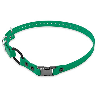 Educator 1-Inch Dog Training Collar Strap – ONLY Fits FE-580, ET-800 & UL-1200 Receivers – NOT Compatible with Mini Educator (ET-300/ET-400) – Quick Snap Biothane Bungee Collar, Green - color: Green