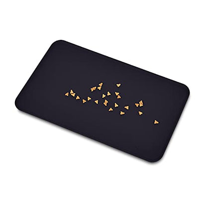 Amazon Basics Waterproof Anti-Slip Silicone Cat & Dog Food Mat, Pet Mats with Raised Edges for Food and Water Bowl to Protect Floors, 18.5 x 11.5 Inches, Black, Solid - Pack of 2 - color: Black, style: 18.5" x 11" (2-Pack)