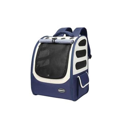 Dog Backpack, Ventilated Pet Hiking Backpack Travel Bag, Airline Approved Cat Backpack for Travel, Hiking, Outdoor Use(Blue) - color: Blue