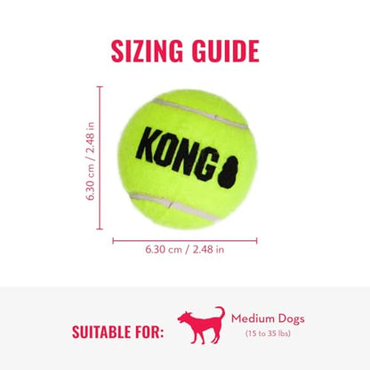 KONG Cozie Marvin Moose & SqueakAir Balls (3 Pack) - Dog Fetch & Chew Toys for Fun - Soft Toy Moose for Indoor Play - Durable Dog Toy Balls for Outdoor Play - for Medium Dogs - size: Medium