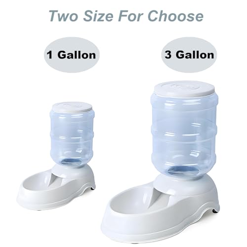 Automatic Dog Feeders - 3 Gallon Capacity Gravity Food Dispenser for Large Dogs and Cats - size: 3 Gallon Feeder