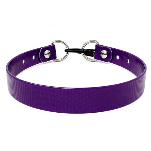 SparkDog 3/4” High Flex Quick Adjust E-Collar Strap Waterproof Replacement Collar Compatible w/SportDOG, Garmin, Dogtra & E-Collar Technologies, Genuine BioThane®-Made in USA (Purple HF, High Flex) - color: Purple HF