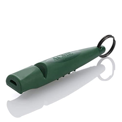 ACME Alpha 211.5 Professional Dog Training Whistle with Enhanced Ergonomic Grip. BPA-Free Plastic. 110 dBA. Long Range. Standardized Frequency. Weatherproof. Made in the UK (Forest Green) - color: Forest Green
