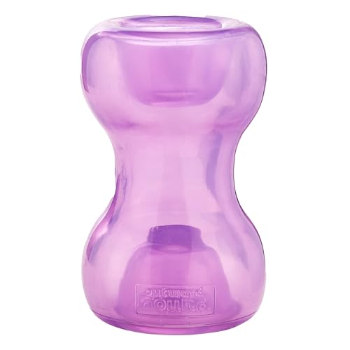 Outward Hound Double Snoop Interactive Treat Dispensing Dog Toy, Puzzle Ball Slow Feeder for Medium to Large Dogs, Mint-Scented for Mental Stimulation & Boredom Relief, 6in x 4in - color: Double Snoop (Purple)