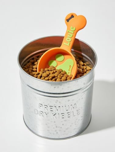 Personalized Dog Food Scoop Custom Pet Kibble Scooper and Measuring Cup Treat Dispenser for Dogs Unique Custom Pet Accessory Gift Idea for Dog Lovers Feeding Tool Dry (2 oz - 1/4 Cup) - size: 2 oz - 1/4 Cup