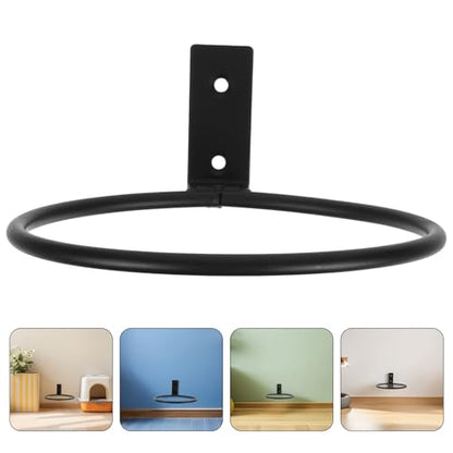 DECHOUS 2pcs Wall-Mounted Pet Feeder Bracket for Dog Bowls, 8-inch Foldable Elevated Metal Ring Holder, Space-Saving Raised Feeding Station for Indoor and Outdoor Dogs and Cats