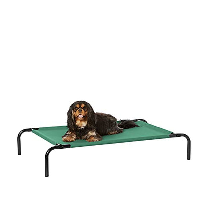 Amazon Basics Cooling Breathable Elevated Dog Bed with Metal Frame for Small Dogs, 36" x 22" x 7.5", Green - color: Green, size: Small