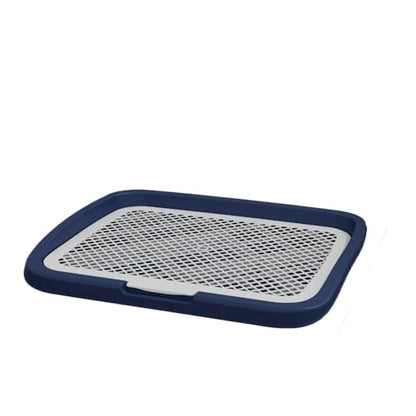 Splashproof Mesh Dog Toilet Training Pad Holder - Easy to Clean Indoor Potty Tray for Puppies Dogs & Cats(Blue) - color: Blue