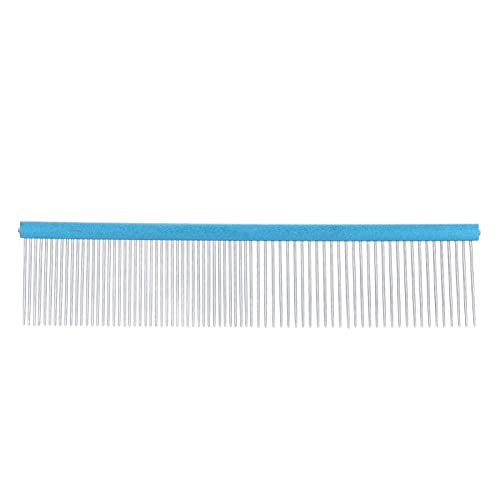 Greyhound Comb For Dogs, Metal Dog Comb Dog Combs with Rounded Ends Dog Comb Cat Comb For Removing and Knots Grooming Tool For Long Short Haired Dog (Blue 22cm/8.7in) - size: Blue 22cm/8.7in