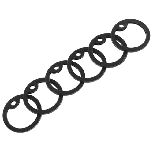 BESTonZON 6Pcs Silicone Dog Tag Silencers Noise Reduction Covers Replacement Pet Tag Hoops Black Soft Mute Rings for Dog Id Protectors Collar Accessories for