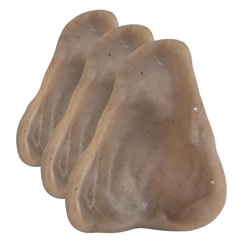 Pet Qwerks Pigs Ear BarkBone - Nylon Dog Bone for Aggressive Chewers - Bacon Flavor - 6" (Pack of 3) - size: 1 Count (Pack of 3)
