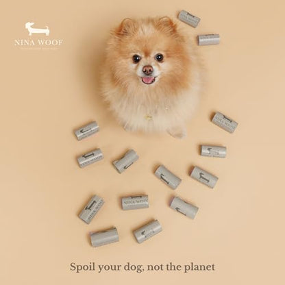 100% Certified Home Compostable and Biodegradable Dog Poop Bags - ASTM D6400 & EN 13432 Compliant dog poop bags rolls – 270 Bags – 18 x Rolls of Plant Based Poop Bags for dogs - Thick Poop Bags - size: 15 Count (Pack of 18)
