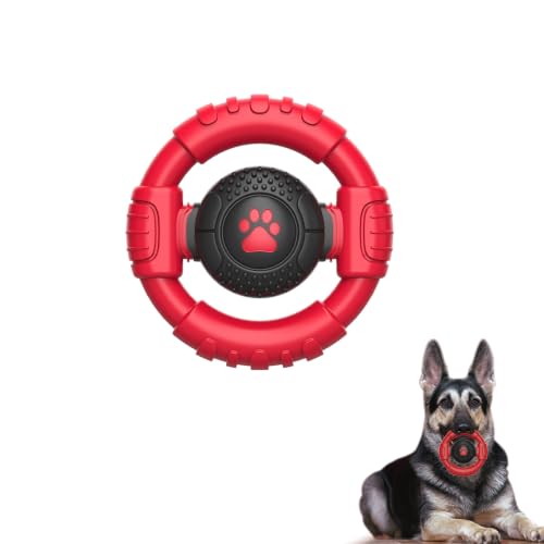 Dog Toys for Aggressive Chewers Large Medium Small Breed, Indestructible Durable Tough Dog Chew Toys to Keep Them Busy, Nylon Rubber Interactive Dog Toys - color: Red