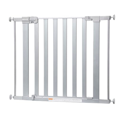 Safety 1st Walk Through Baby Gate with Door, Adjustable Pressure Mount Lift, Dog Gates, Fits 29"-38" Wide, 1-Pack, Silver - color: Silver, size: 1-Pack