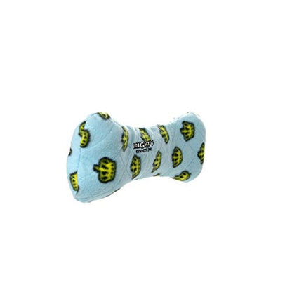 MIGHTY Tuffy 2 Pack Bone Dog Toy: Ultra Durable Plush Toy with Multiple Layers & Reinforced Seams, Washable and Floats, Vinyl Bone & Fleece - color: 2PK Blue Bone