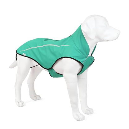 Mile High Life Dog Raincoat, Adjustable Waterproof Reflective Rain Jacket for Small Medium Large Dogs, Lightweight Breathable Pet Rain Coat with Leash Hole(Green,XXS Chest 16-19") - color: Green, size: XXS Chest 16"-19"