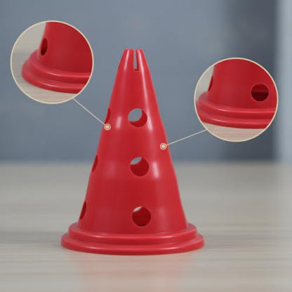 Dog Agility Hurdle Set, Height Adjustable Soccer Cones for Training & Sports, Flexible PE Agility Training Equipment