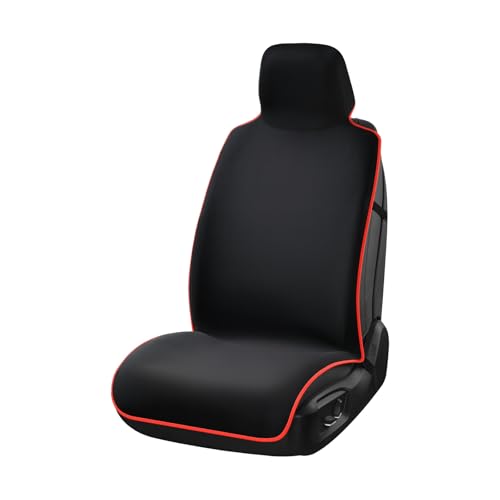 Car seat cover, waterproof protection seat cushion, anti-skid seat cushion, portable and durable dog pet seat cushion, diving material, all season universal seat cover, van, truck, SUV car Red border - color: red