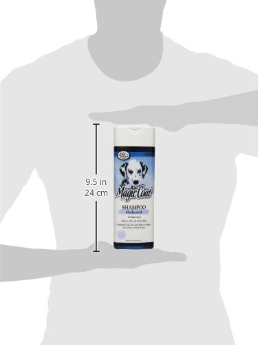Four Paws Magic Coat Medicated Shampoo for Dogs with Coal Tar, Moisturizing Dog Wash for Itchy Dry Skin, Dog Grooming, Classic Clean Scent, 16 Ounce - size: 16 Ounces (1 Count), style: Medicated Dog Shampoo