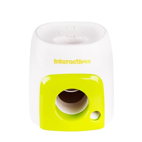 Dog Ball Rolling Machine Dog Toy Ball Launchers Dog Ball Reward Dog Food Reward Machine Interactive Pet Toy Automatic for Small Cats Dogs Outdoor Indoor