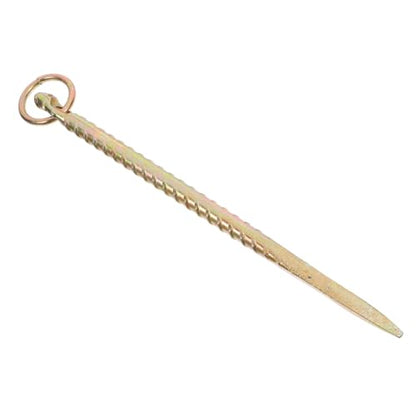 OUNONA 12.8 Inch Steel Tie Out Stake for Cattle Sheep Goat with Strong Ring Ground Anchor for Livestock Tying in Pastures and Outdoor Use