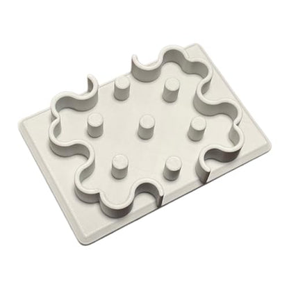 Slow Feeder Bowl Insert Compatible with PETLIBRO RFID Smart Feeder, Silicone Pet Food Pad with Suction Cups, 7-Pillar Anti-Choking Design for Cats and Small Dogs (Gray) - color: Gray